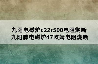 九阳电磁炉c22r500电阻烧断 九阳牌电磁炉47欧姆电阻烧断